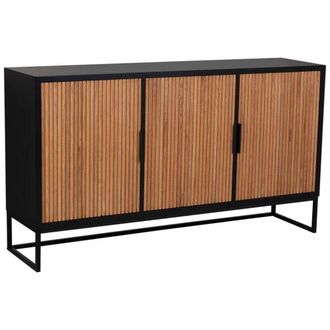 Wanderlust Deco Aparador de 3 puertas de madera y metal 160x41,5x90