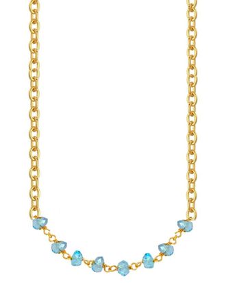 Liv Oliver 18K 1.80 Ct. Tw. Blue Topaz Necklace