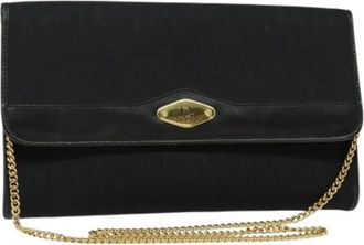 Dior Pre-owned Clutches, female, Black, Size: ONE SIZE Pre-owned Trotter Canvas Shoulder Bag