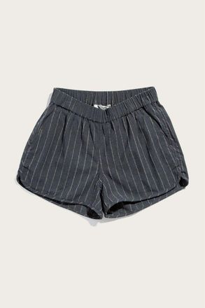 Bridge & Burn Luca Track Short in Charcoal Stripe at Nordstrom, Size Xx-Large