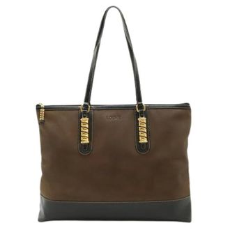 Loewe Pre-owned Tote Bags, male, Brown, Size: ONE SIZE Pre-owned Velazquez Leather 2way Tote Bag