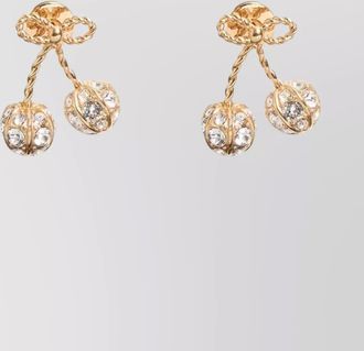 Valentino Garavani twisted rope drop earrings featuring gemstones