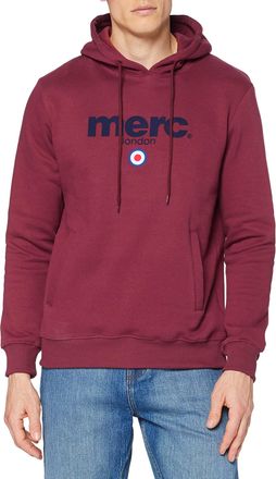 Merc Mens Sweatshirt à Capuche Pill Hooded, Red (Burgundy), L