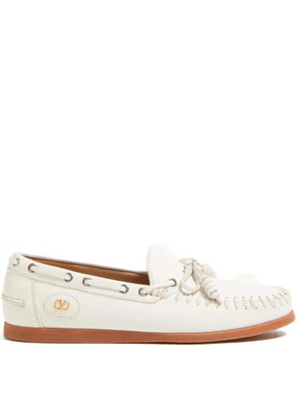 Valentino Garavani Palm Avenue boat shoes - White