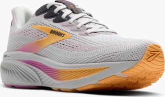Brooks Womens Ghost 17 Running Shoes In Oyster/apricot/pink