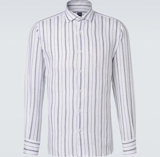 Fedeli Striped linen shirt