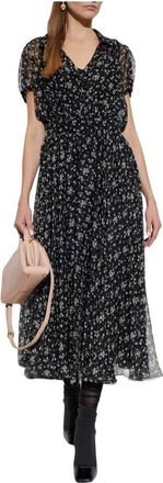 Dolce & Gabbana Abito in chiffon a stampa floreale - - Dresses - Donna - Nero - S