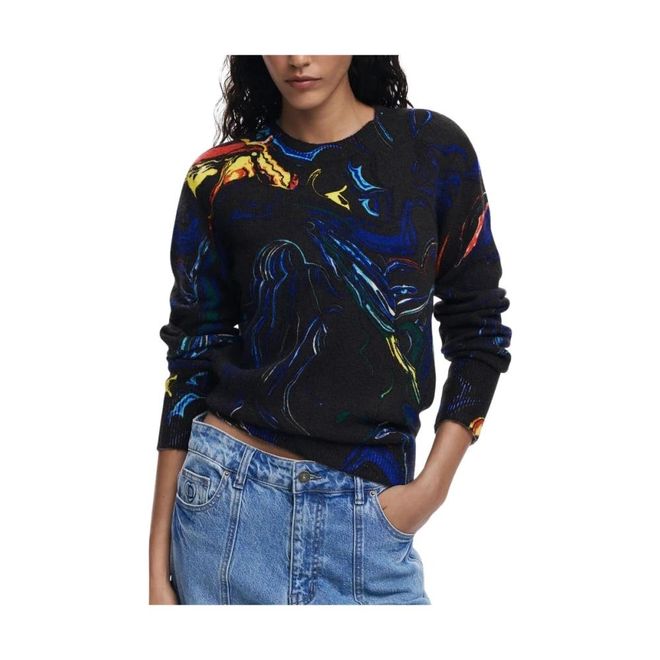 Donna, Maglie, Multicolore, L, new