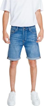 Jack & Jones Korte Broeken, Heren, Blauw, XL, Denim, Blauwe Denim Zomer Shorts