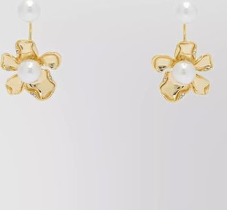 Self Portrait pearl flower earrings