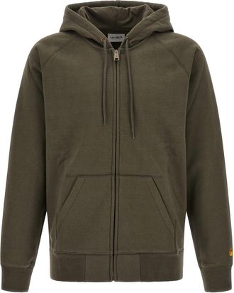 Carhartt Work in Progress Green Zip-Up Hoodie