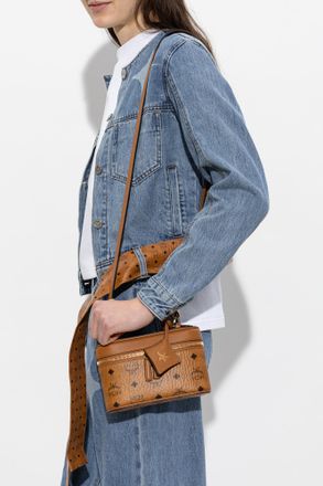 MCM Handbag With Logo, Womens, Brown