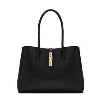 Furla Tote Bags, female, Black, Size: ONE SIZE Goccia Tote M