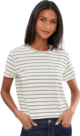 Madewell Bella Slub T-Shirts Stripe Womens Clothing Lighthouse : XL (Womens 14-16), Cotton