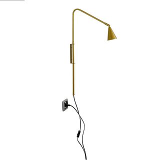 Luce-Ambiente-Design Aplique Enea en Metal Oro con Punto de Luz Orientable