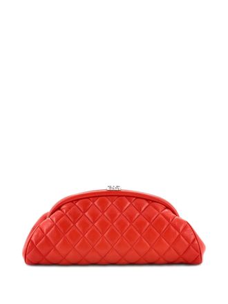 Chanel Timeless Quilted Lambskin clutch bag - women - Calf Leather/Lambskin - One Size - Red