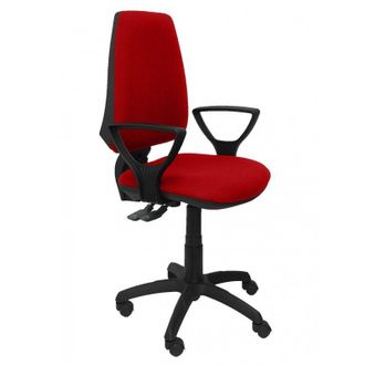 Piqueras y Crespo Piqueras Y Crespo - Elche S Silla, Y Ruedas De Nylon Tejido Bali Color Rojo (brazos Fijos Incluidos)