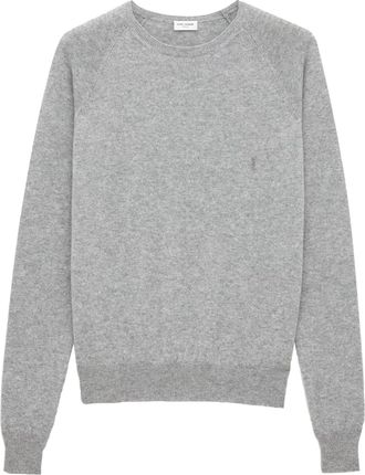 Saint Laurent Mens Men Grey Cashmere Sweater - Size Medium