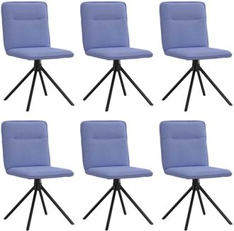 vidaXL Vidaxl - Sillas De Comedor 6 Uds Tela Azul Jeans