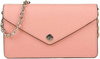Michael Kors Kleine Saffiano Leren Envelope Crossbody Tas - Dames - Schoudertassen - Roze - ONE Size - Leer - Tassen