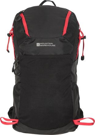 Mountain Warehouse Inca 18L Rucksack - Sternum Strap Backpack, Hydration Compatible Travel Bag Black
