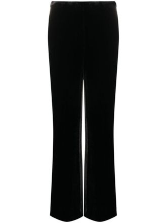 P.A.R.O.S.H. straight-leg velvet trousers - Black