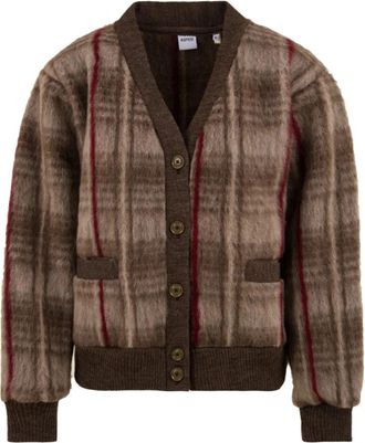Aspesi Cardigan met Tartan-Effect - Dames - Vesten - Veelkleurig - XS - Wol - Truien & Vesten