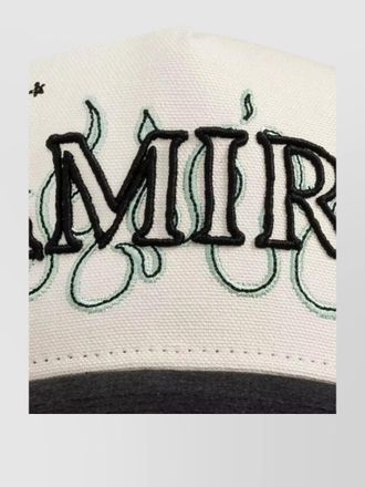 Amiri cotton flame print baseball cap