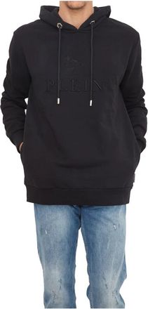 Philipp Plein Zwarte hoodie sweatshirt - Heren - Hoodies - Zwart - M - Katoen - Hoodies & sweatvesten