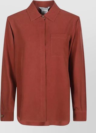 Max Mara straight collar long sleeve shirt buttoned cuffs