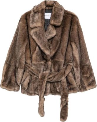 Stand Studio Fur Stand - Jackets - Mujer - Marr&oacute;n - 2XS