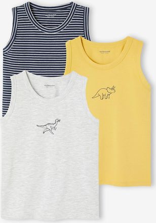 Vertbaudet 3er-Pack Tr&auml;gershirts Jungen, Bio-Baumwolle marine