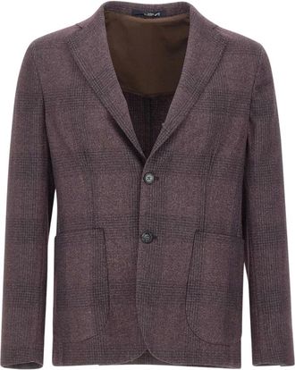 Barba Single-breasted blazer - Heren - Jassen - Paars - Maat: XL Katoen