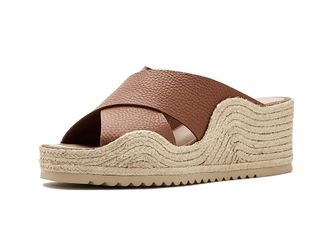 La Canadienne Rossa Womens Wedge Shoes Cognac : 11 M (B), Leather