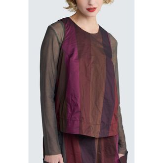 Luukaa D'Celli Tamara Taffeta Top in Dark Scarlet at Nordstrom, Size 12