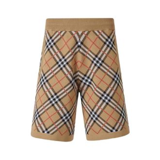 Burberry Gawain Short - Heren - Korte Broeken - Beige - L - Katoen - Korte Broeken