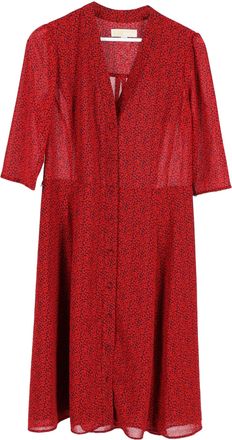 Michael Kors Michael Michael Kors jurk met hartjesprint in rode polyester