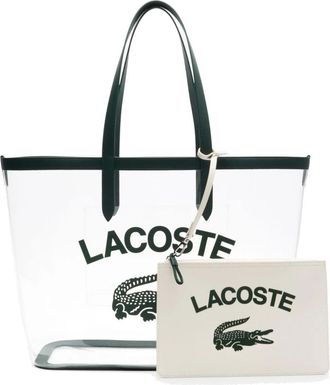 Lacoste Transparante Logo Tas - Dames - Shoppers - Wit - ONE Size - Tassen