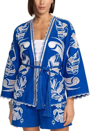 Johnny Was Jodie Linen-Blend Easy Jacket