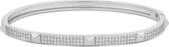 SHYMI Pave Studded 3-Row Bangle in Silver at Nordstrom