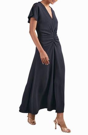 Reiss Rowe Dolman Sleeve Jersey Midi Dress in Navy at Nordstrom Rack, Size 10 Us / 14 Uk