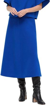Lafayette 148 New York Double Face Wool & Cashmere Flare Skirt in Galaxy Blue at Nordstrom, Size 18