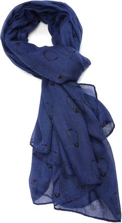 GlamLondon Penguin Scarf Winter Christmas Baby Penguins Birds Print Ladies Large Scarves Gift (Dark Blue)