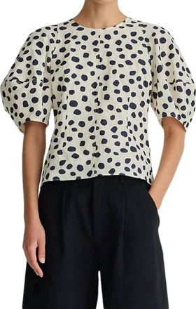 Apiece Apart Lino Top In Yayoi Black & White