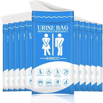 OEM Bolsas Desechables De Emergencia Para Orina, 11 Bolsas Port&aacute;tiles Para Orina Para Acampar, Bolsas Port&aacute;tiles Orina Emergencias Atascos Tr&aacute;fico
