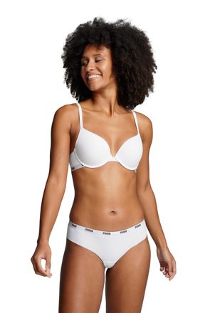 Puma Push-up-BH PUMA PUMA WOMEN PUSHUP BRA 1P HANG, Damen, Gr. 70, Cup B, weiss (wei&szlig;), Obermaterial: 84% Polyamid, 16% Elasthan, BHs Push-up-BH, mit gepol