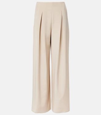 Max Mara Palude pleated silk-blend wide-leg pants