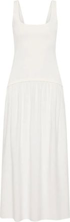 Rebecca Vallance Abito midi Kristen con scollo quadrato - Bianco