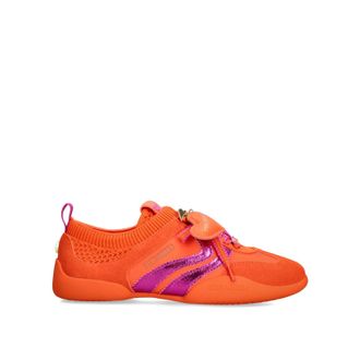 Steve Madden Womens Suede Biscotti Orange Sneakers - Size UK 3