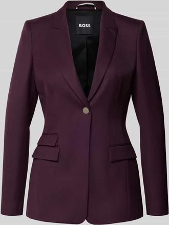 HUGO BOSS Taillierter Blazer aus Woll-Mix Model JUICYLARA2 in Aubergine, Größe 34